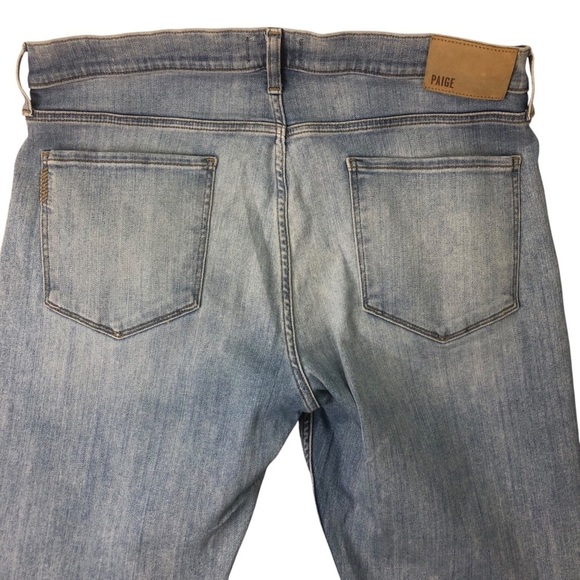 Paige Federal Jeans Men Sz 36X30 Light Wash Irwin Slim Straight Stretch Casual - Picture 8 of 8